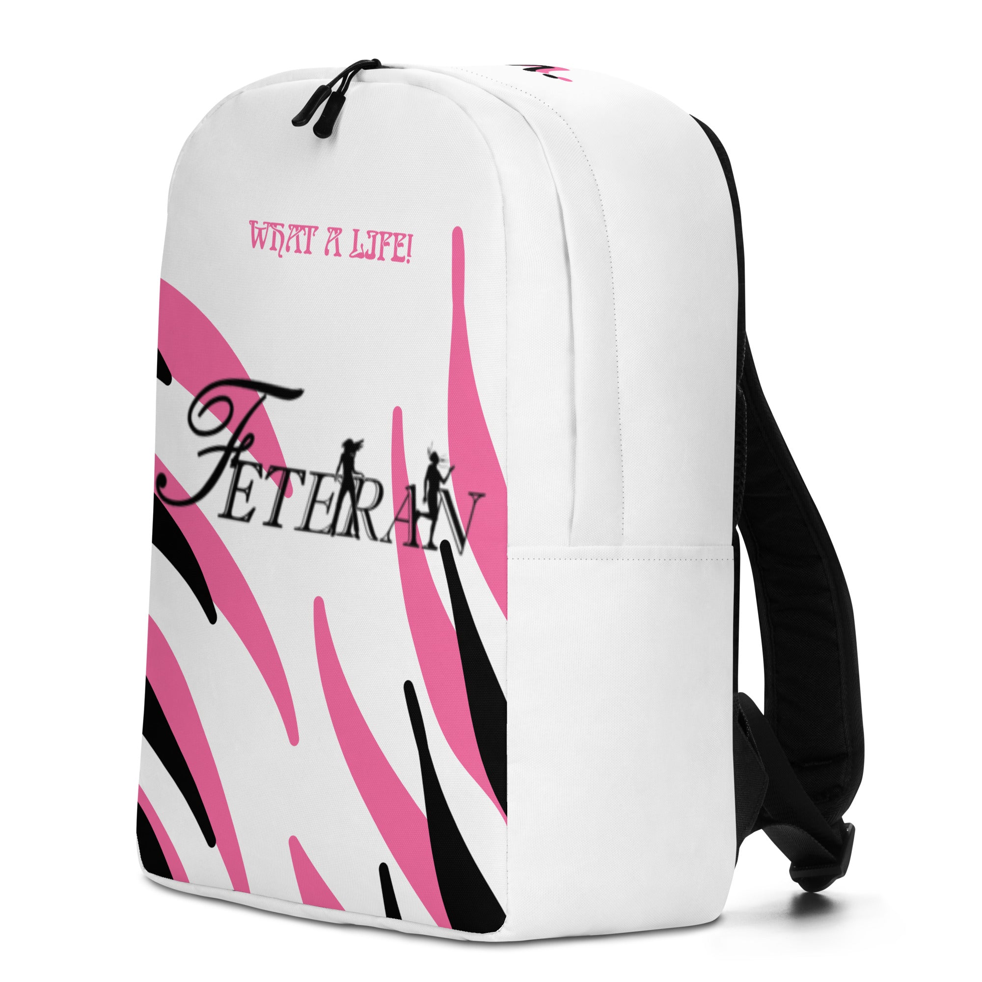 Feteran Black & Rose Minimalist Backpack-Fete Massive