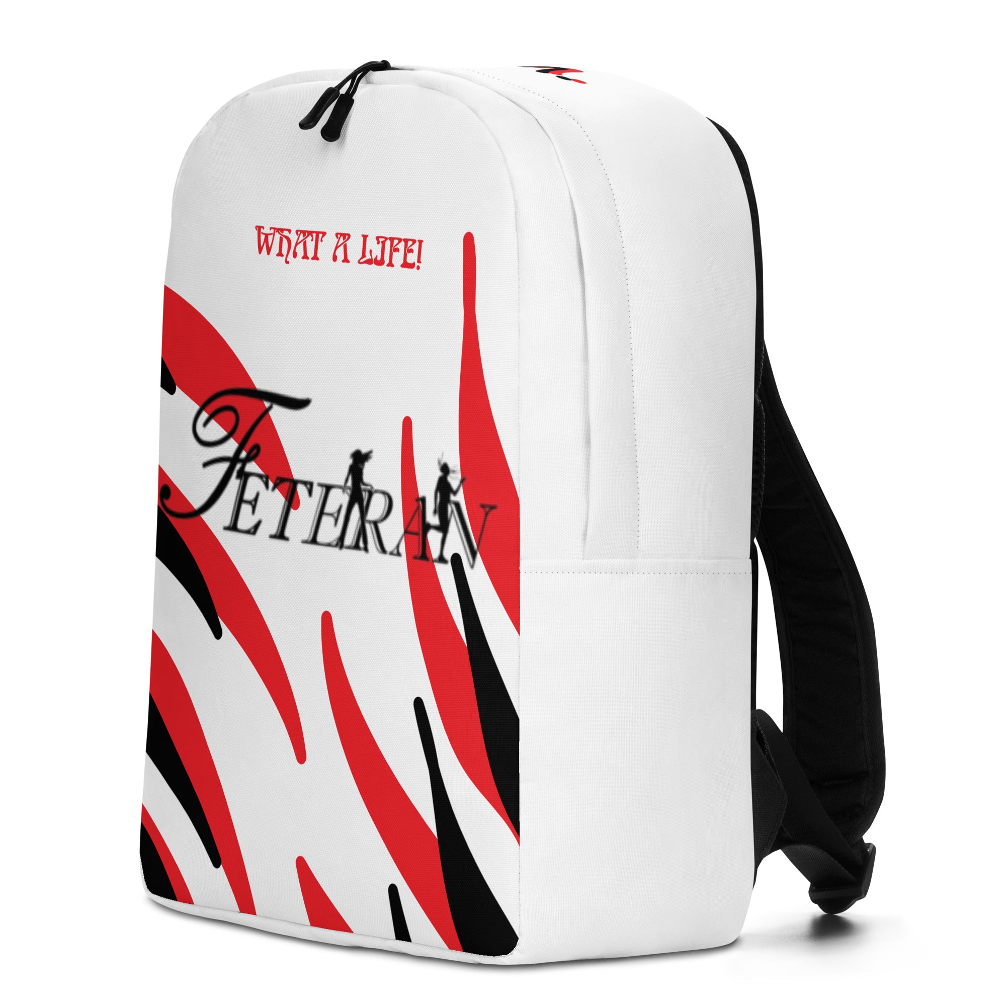 Feteran Black & Red Minimalist Backpack-Fete Massive