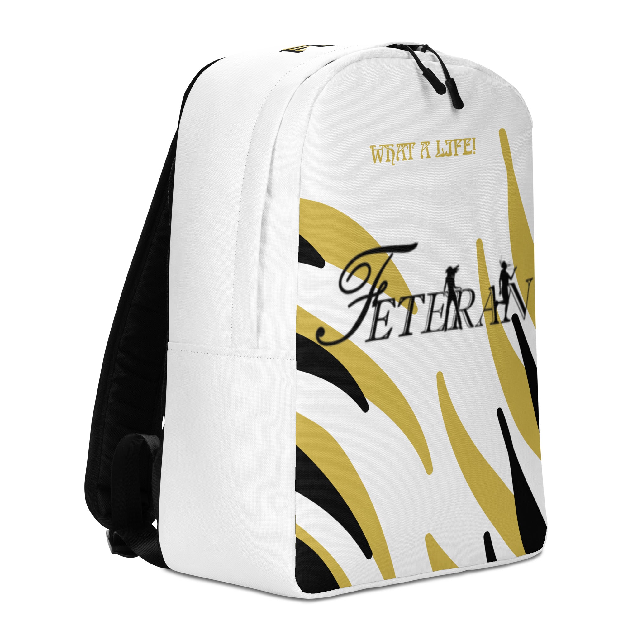 Feteran Black & Gold Minimalist Backpack-Fete Massive