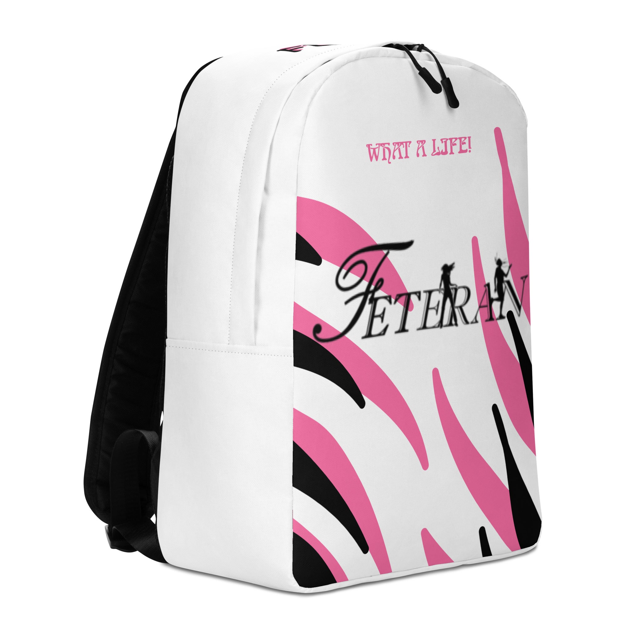 Feteran Black & Rose Minimalist Backpack-Fete Massive