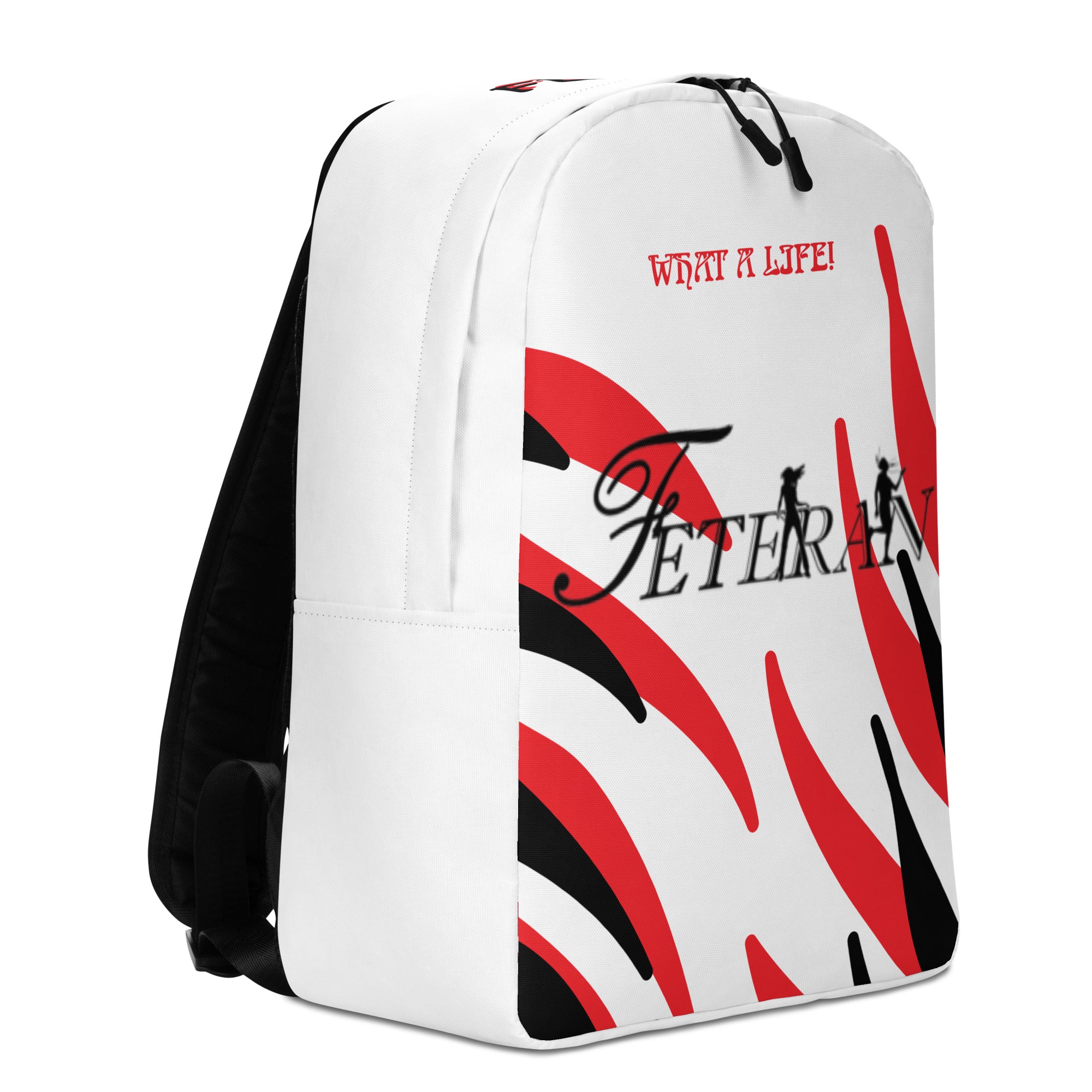 Feteran Black & Red Minimalist Backpack-Fete Massive