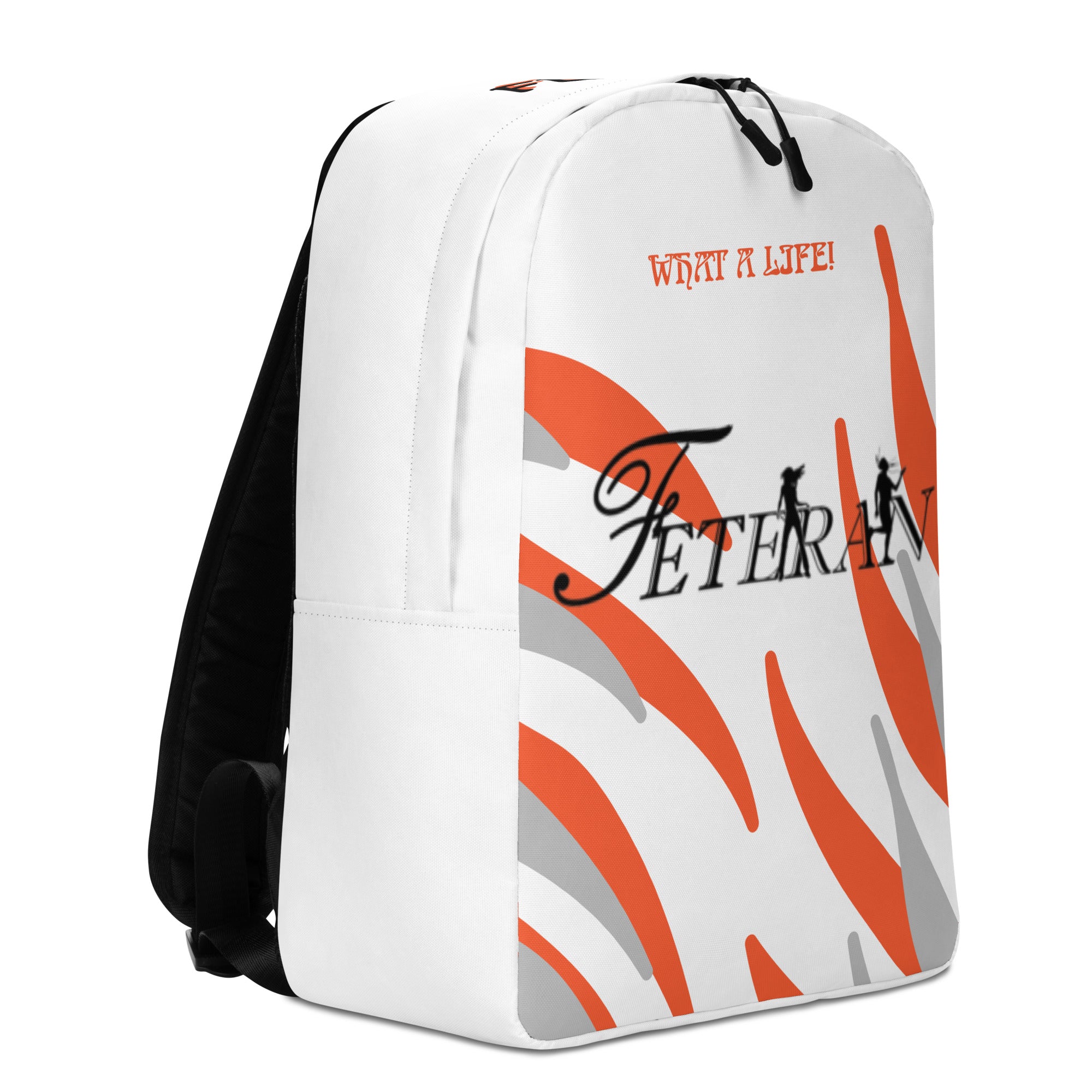 Feteran Sun Orange & Silver Minimalist Backpack-Fete Massive