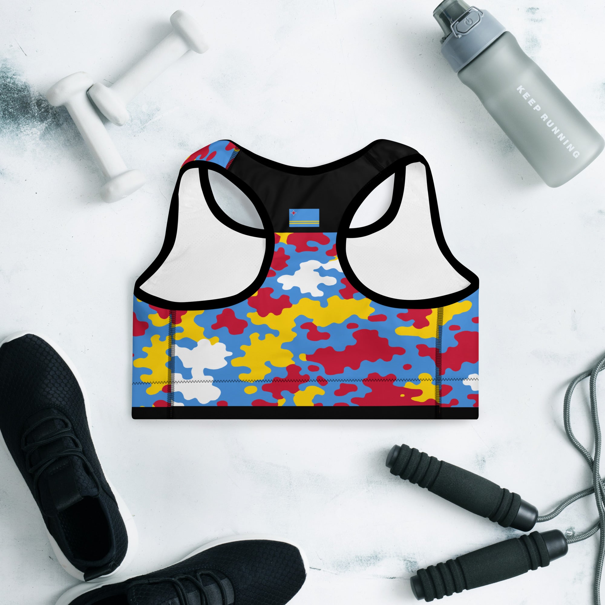 Aruba CAMO Padded Sports Bra-Fete Massive