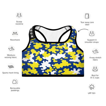 Curacao CAMO Padded Sports Bra-Fete Massive