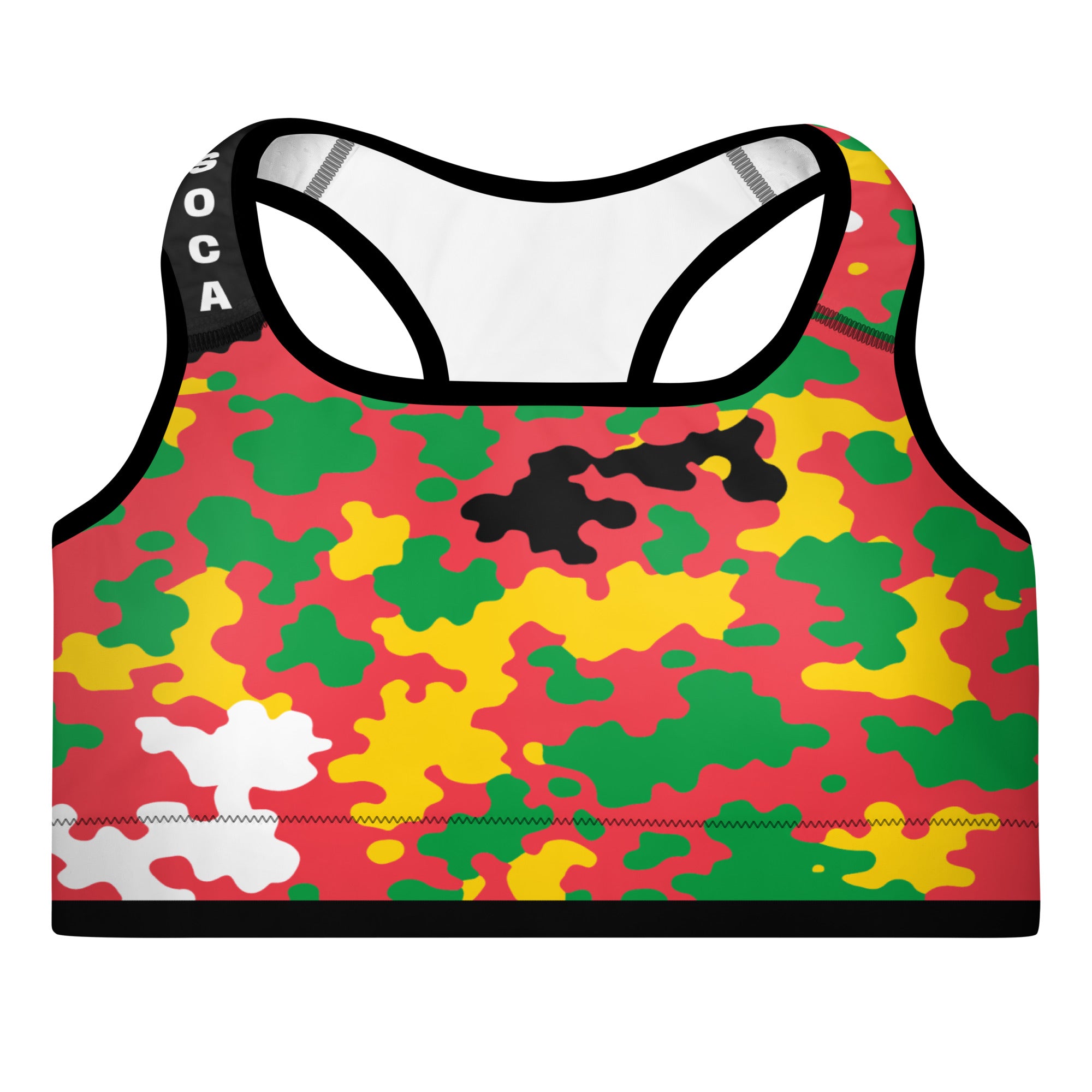 Guyana CAMO Padded Sports Bra-Fete Massive