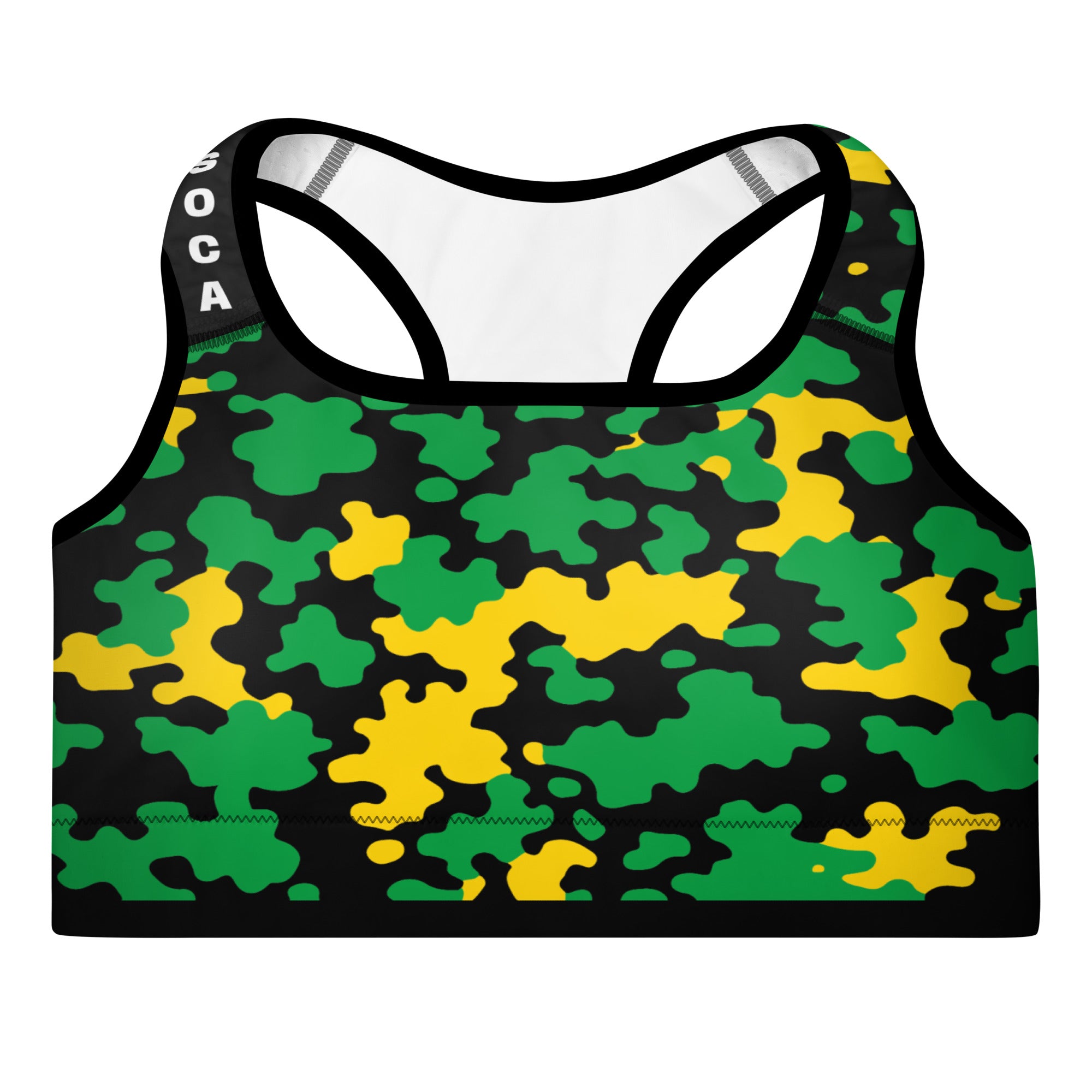 Jamaica CAMO Padded Sports Bra-Fete Massive