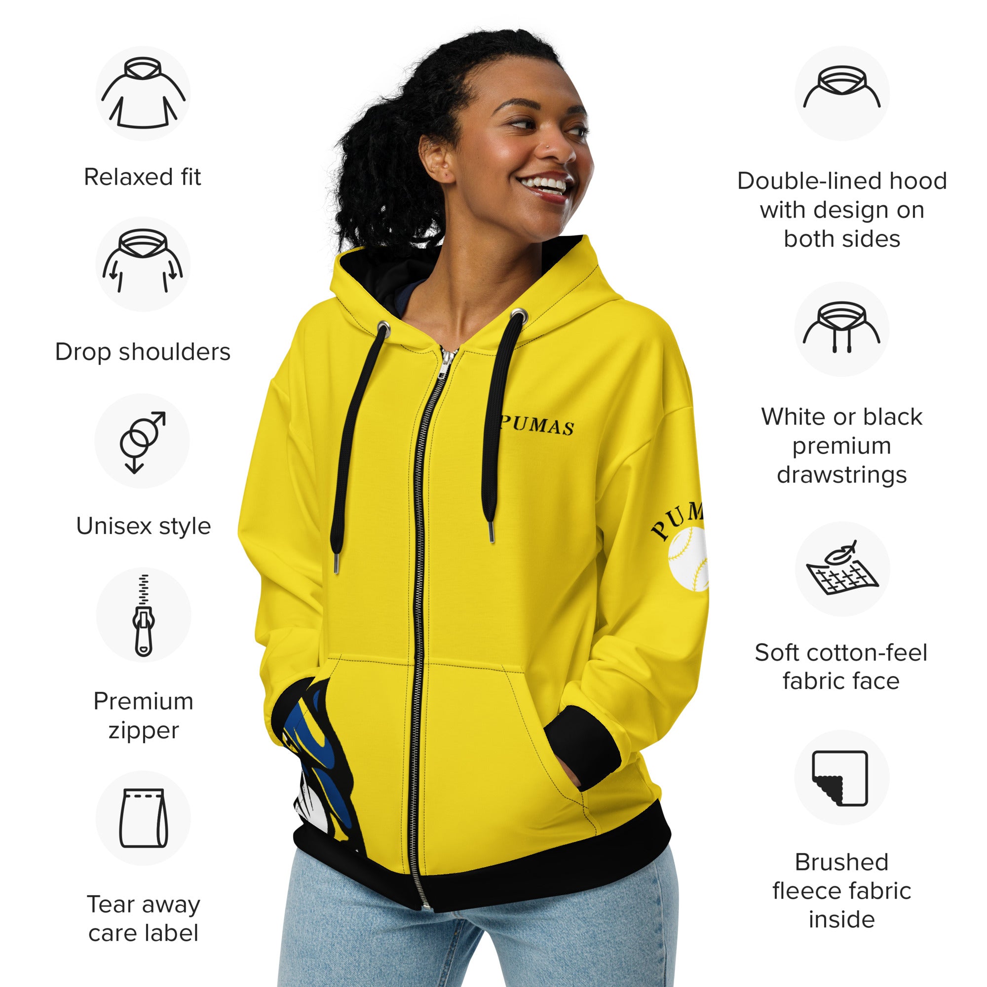 Unisex zip hoodie-Fete Massive