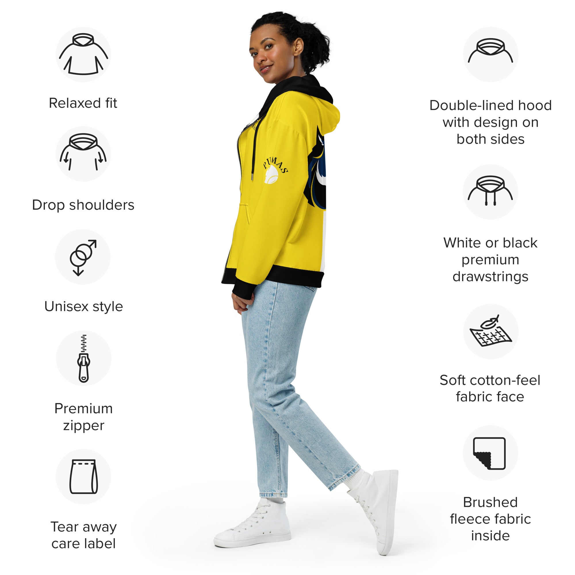 Unisex zip hoodie-Fete Massive