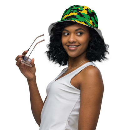 Jamaica CAMO Reversible bucket hat-Fete Massive