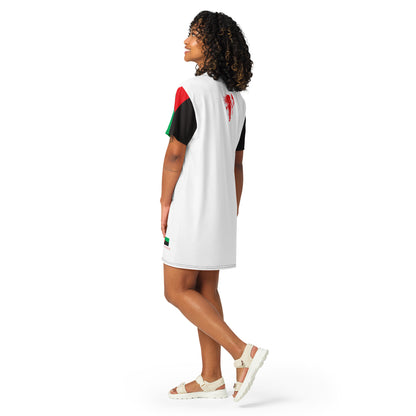 Martinique T-shirt dress (White)-Fete Massive