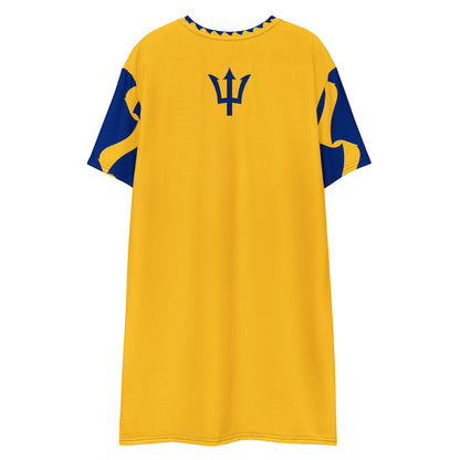Barbados T-shirt dress (Yellow)-Fete Massive