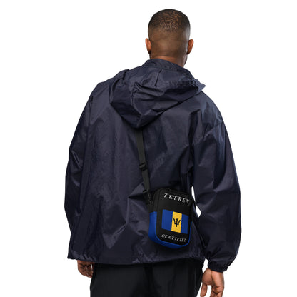 Barbados Utility crossbody bag (Blue Trim)-Fete Massive