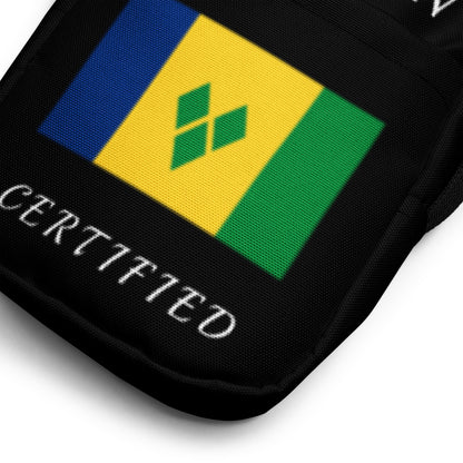 Saint Vincent and the Grenadines Utility crossbody bag (Black)-Fete Massive