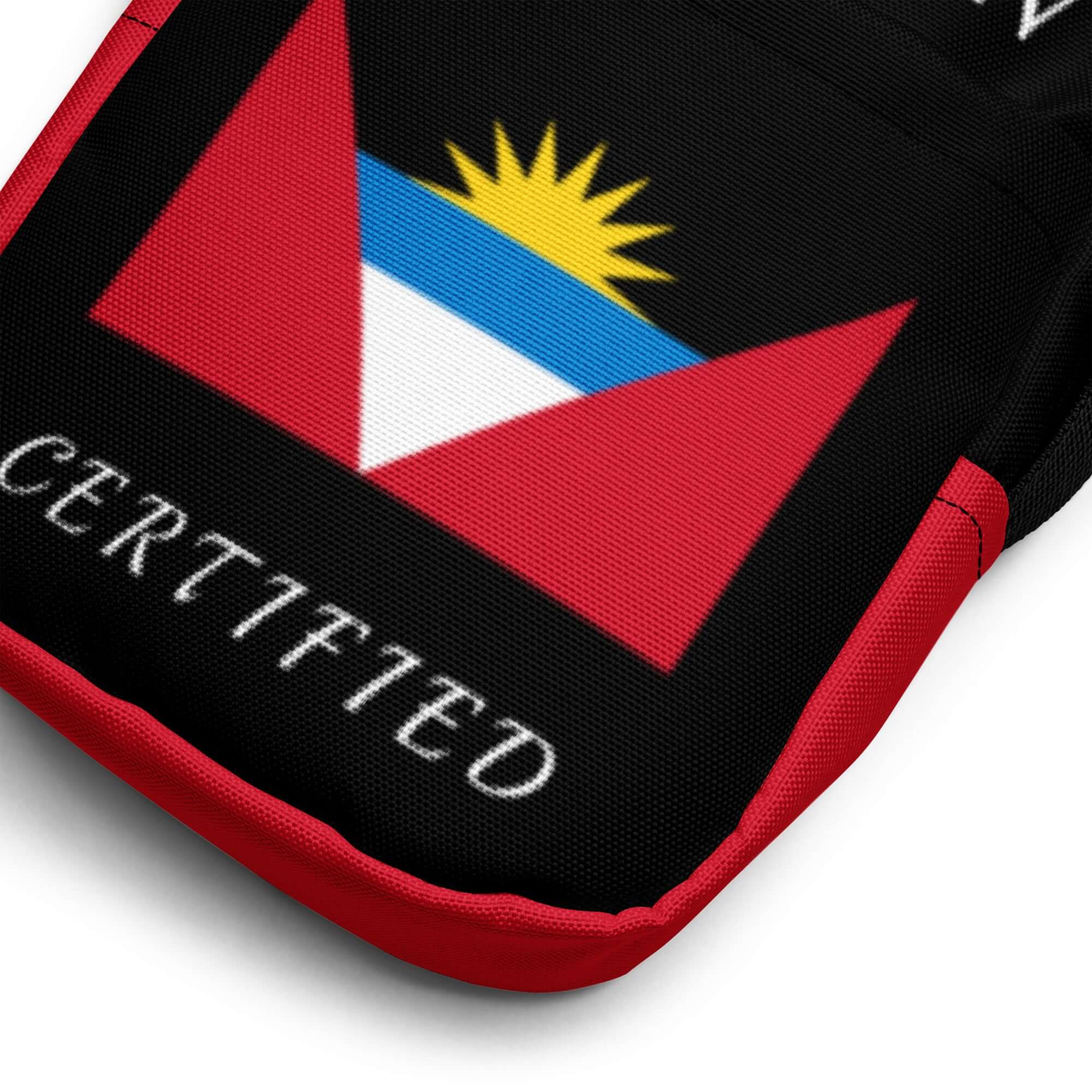 Antigua & Barbuda Utility crossbody bag (Red Trim)-Fete Massive