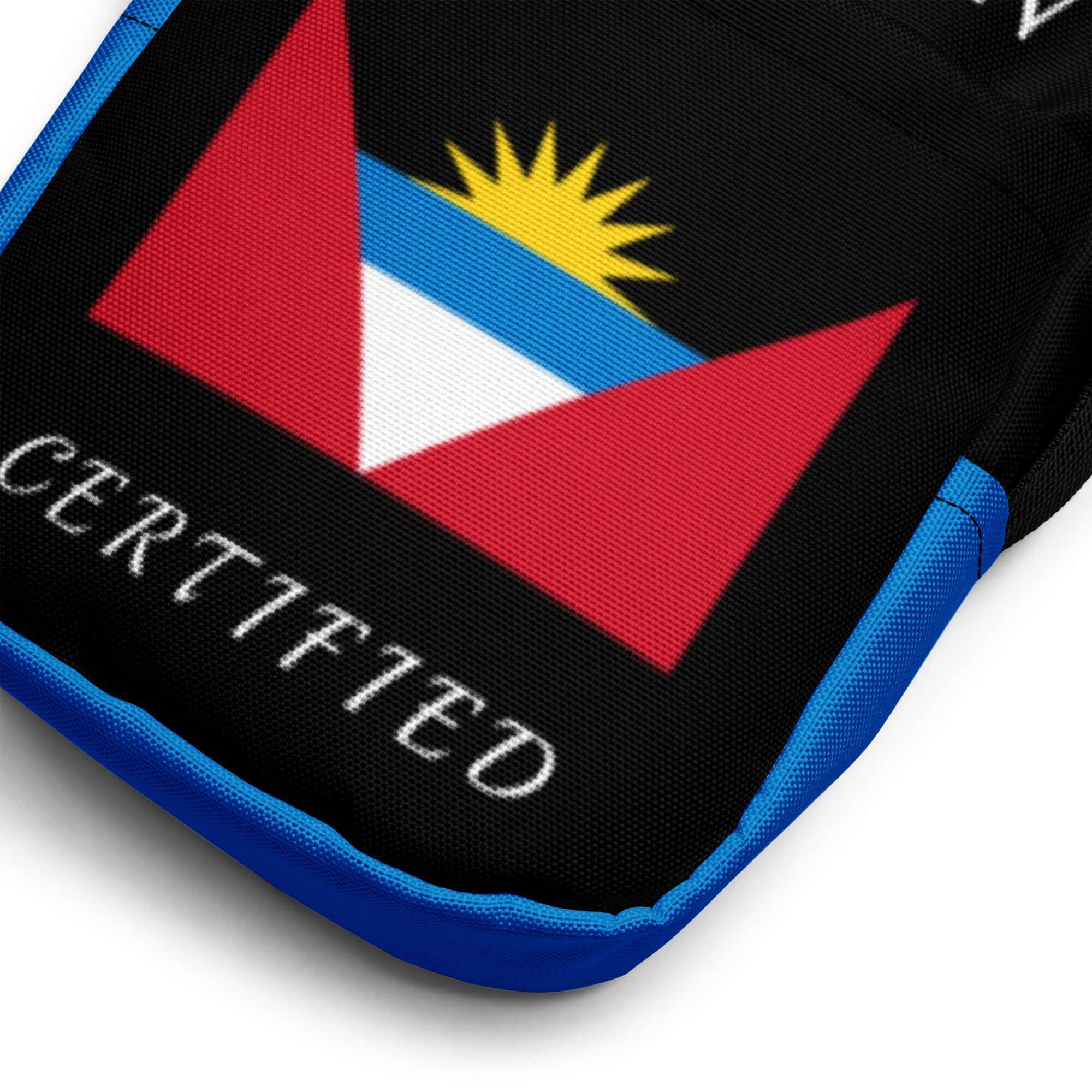 Antigua & Barbuda Utility crossbody bag (Blue Trim)-Fete Massive
