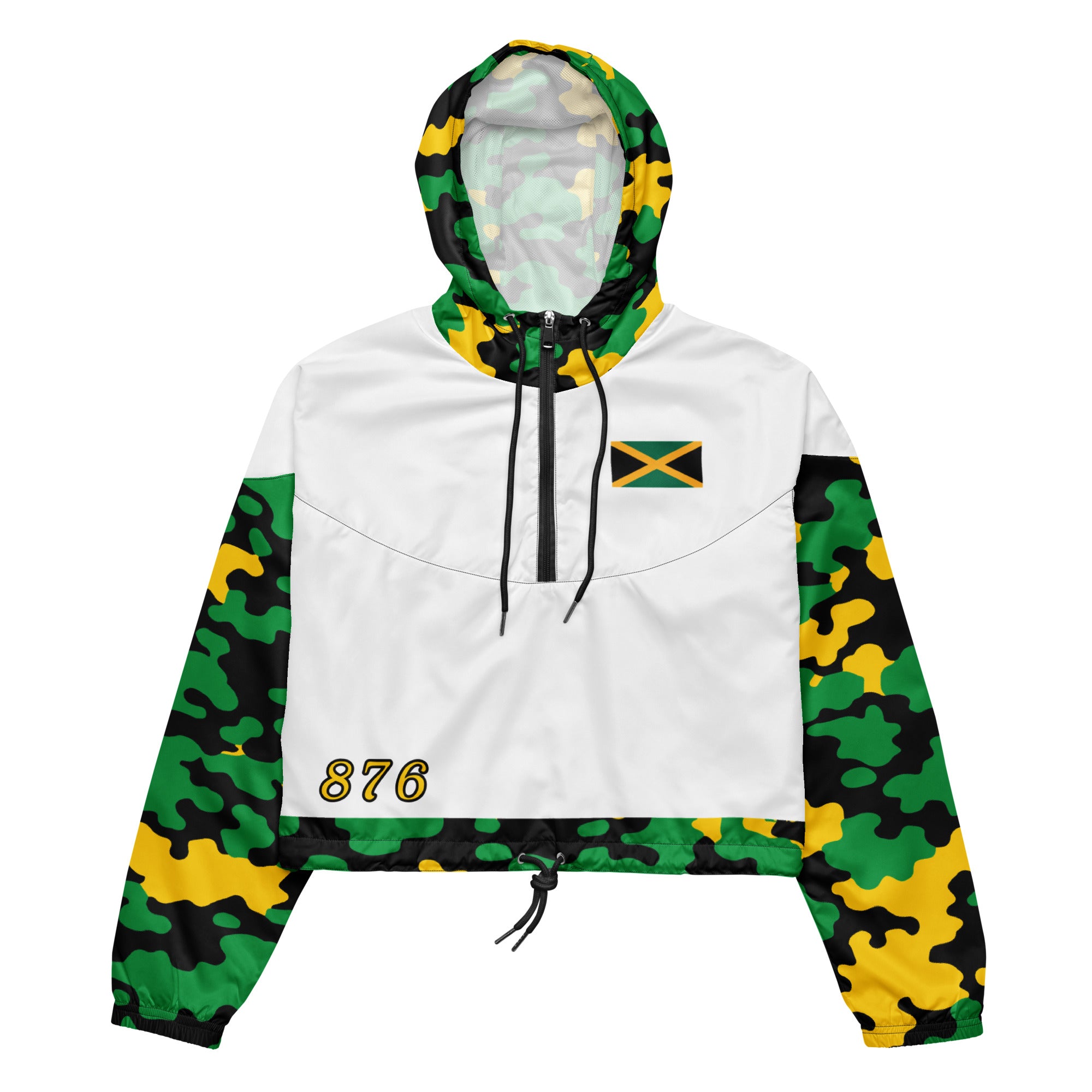 Fetren CAMO Jacket (Jamaica Women’s cropped windbreaker)-Fete Massive