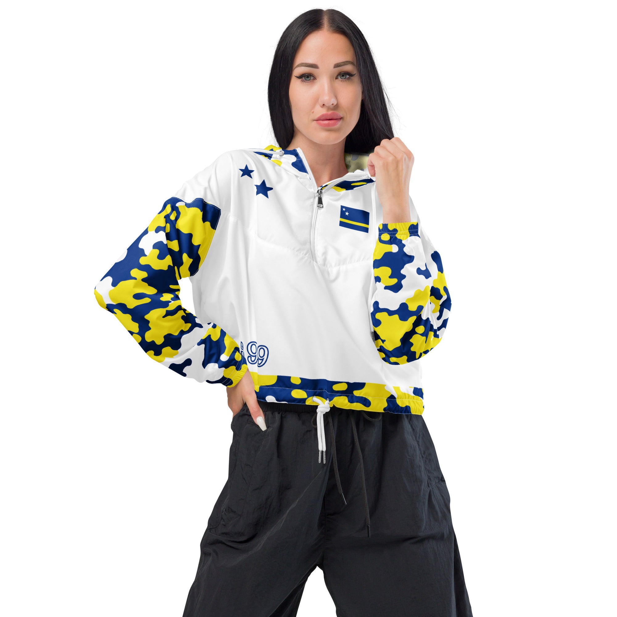 Fetren CAMO Jacket (Curacao Islands Women’s cropped windbreaker)-Fete Massive