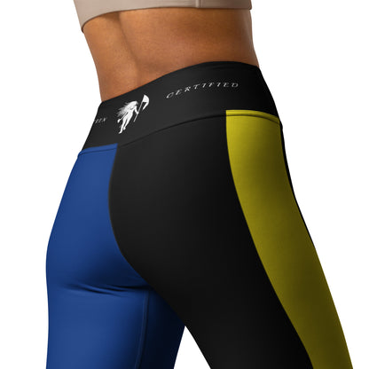 Curacao Flag Yoga Leggings Black-Fete Massive