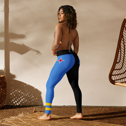 Aruba Flag Yoga Leggings-Fete Massive