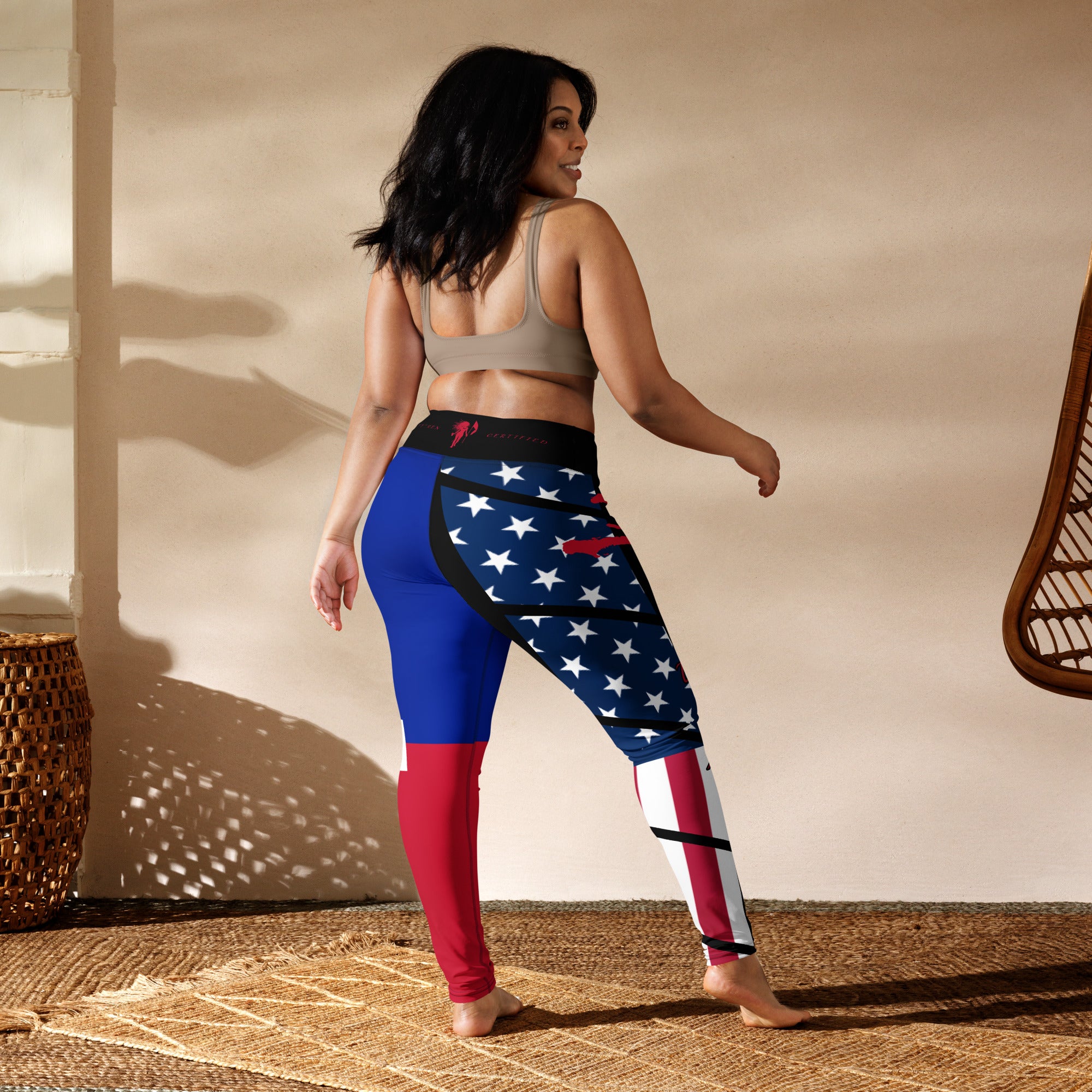 Haiti USA Yoga Leggings-Fete Massive