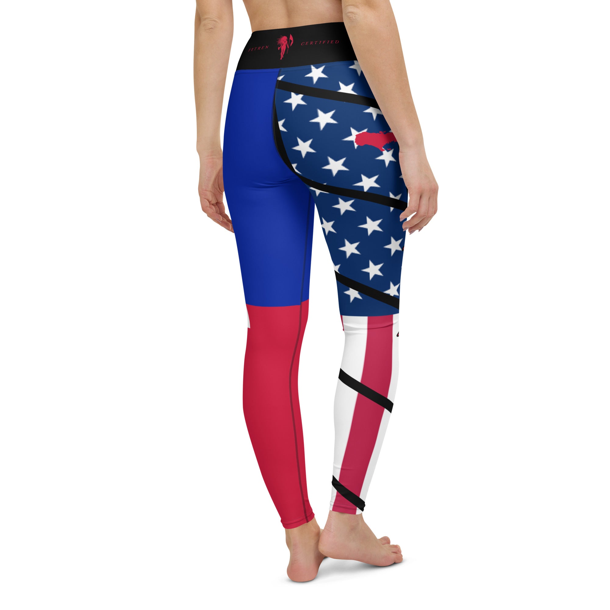 Haiti USA Yoga Leggings-Fete Massive