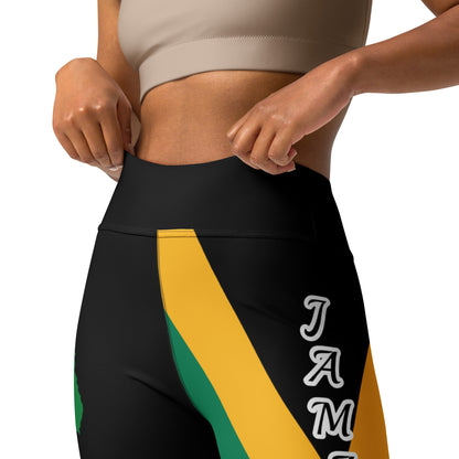 Jamaica Flag Yoga Leggings-Fete Massive