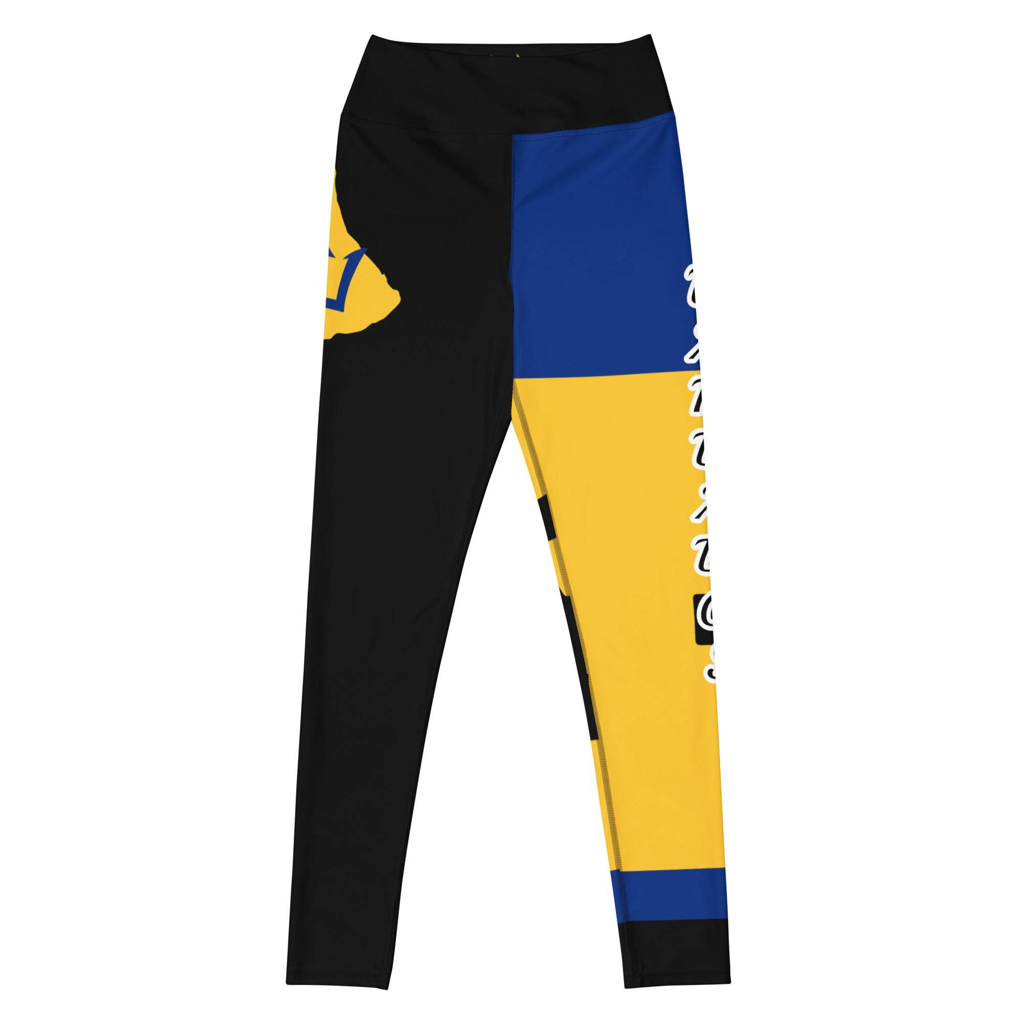 Barbados Flag Yoga Leggings-Fete Massive