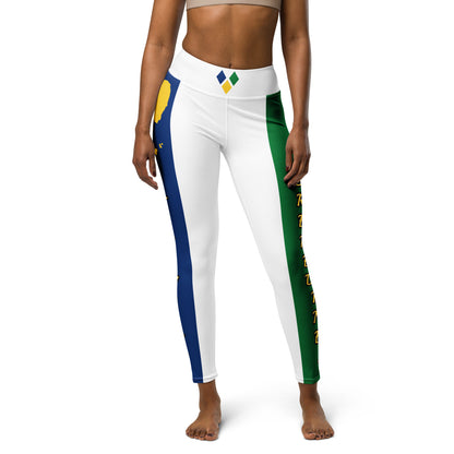 Saint Vincent Flag White Out Edition Yoga Leggings-Fete Massive