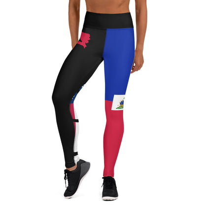 Haiti USA Yoga Leggings-Fete Massive