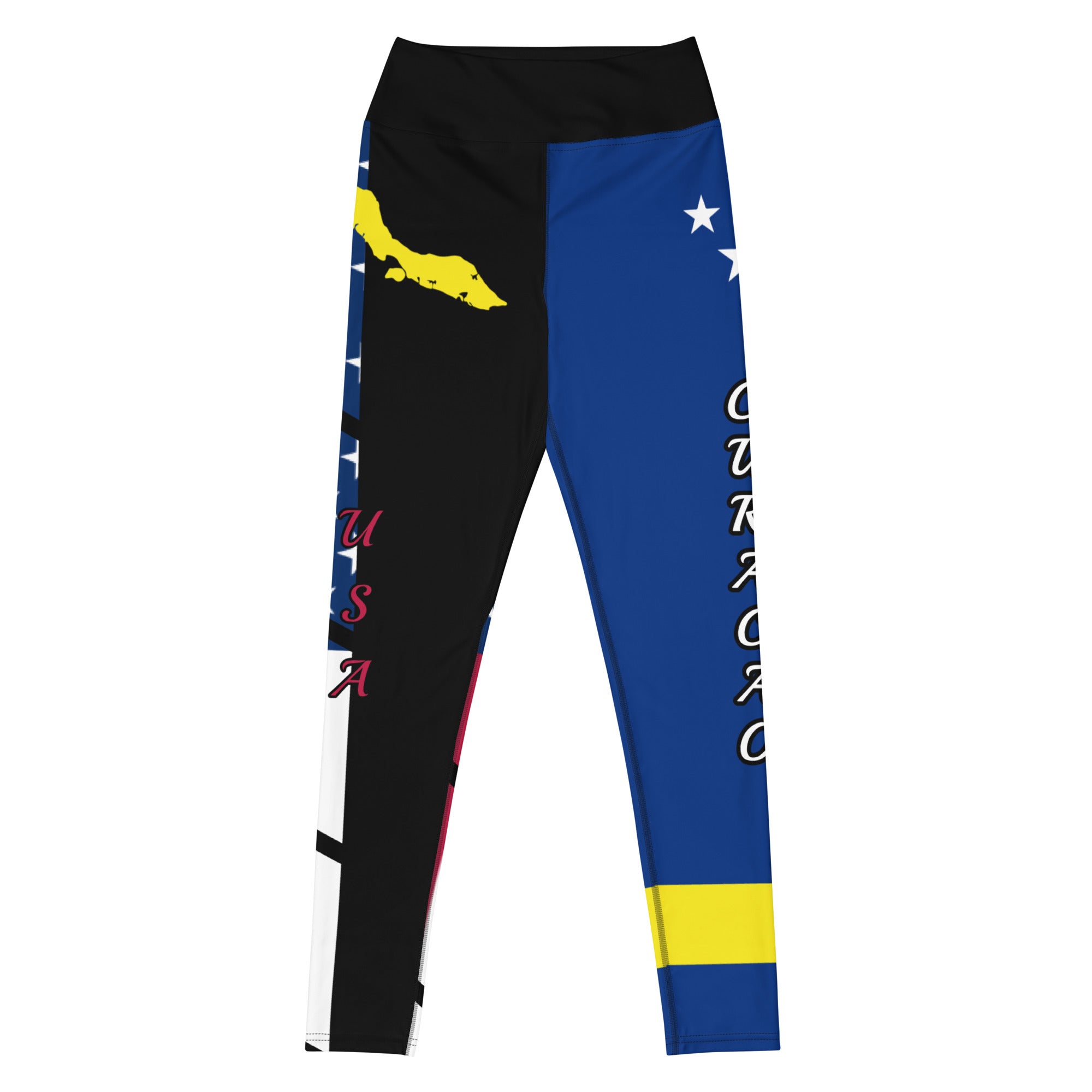 Curacao USA Yoga Leggings-Fete Massive