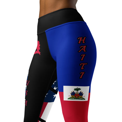 Haiti USA Yoga Leggings-Fete Massive