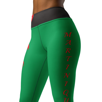 Martinique Yoga Leggings (Green)-Fete Massive