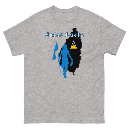 Saint Lucia Island Tee with Flag Mon-Fete Massive