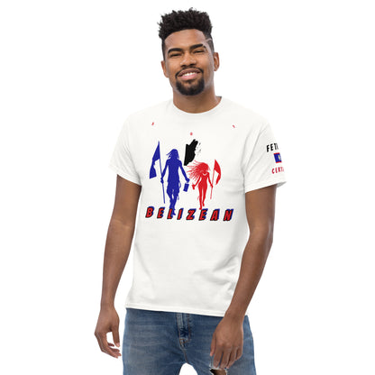 Belize Flag Mon/Gyal tee-Fete Massive