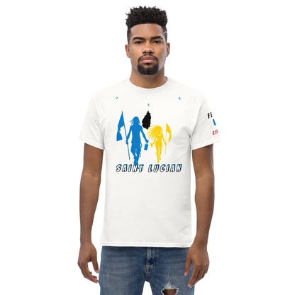 Saint Lucia Flag Mon/Gyal Tee-Fete Massive