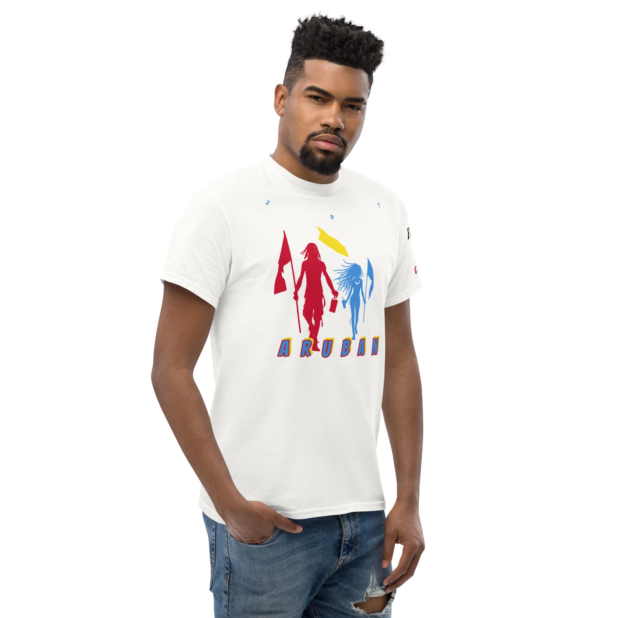 Aruba Flag Mon/Gyal tee-Fete Massive