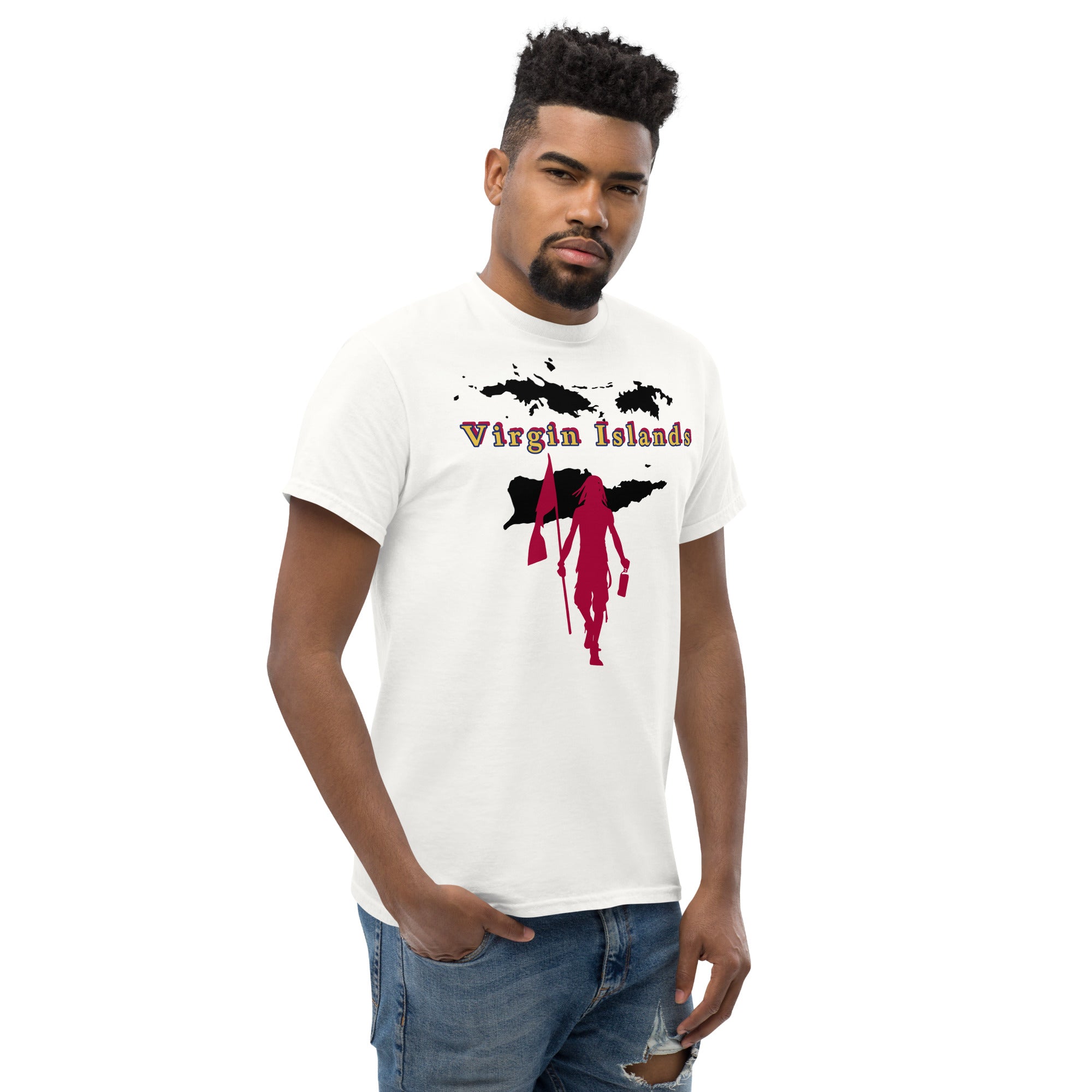 Virgin Islands Island Tee with Flag Mon-Fete Massive