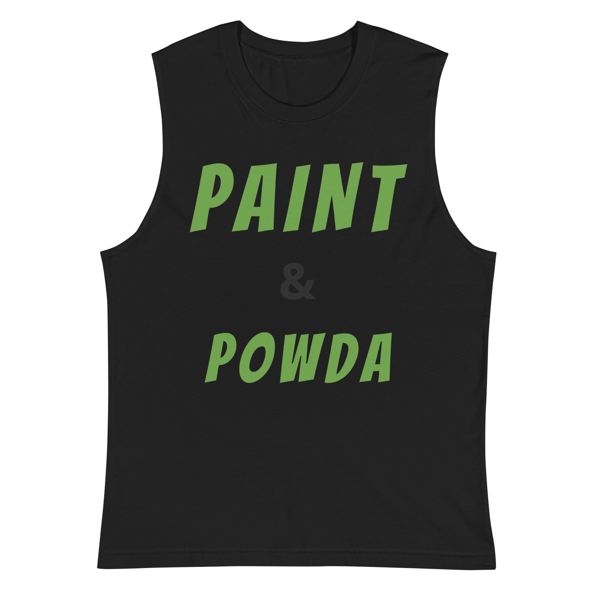 Paint and Powda (Lime green) Muscle Shirt-Fete Massive